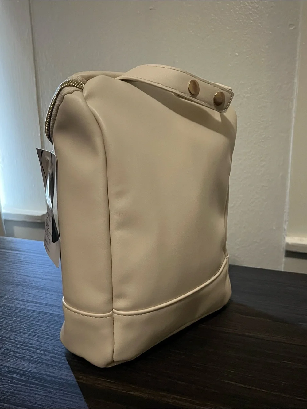 Itzy Ritzy Cream Quilted Chill like a Boss Bottle Bag with Gold Hardware